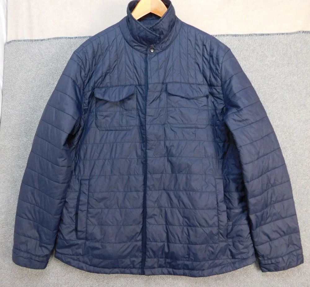 Slate & Stone Men's XL Navy Lightweight Quilted Puffer Coat Jacket